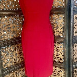 Shape FX Chic Red Midi Dress